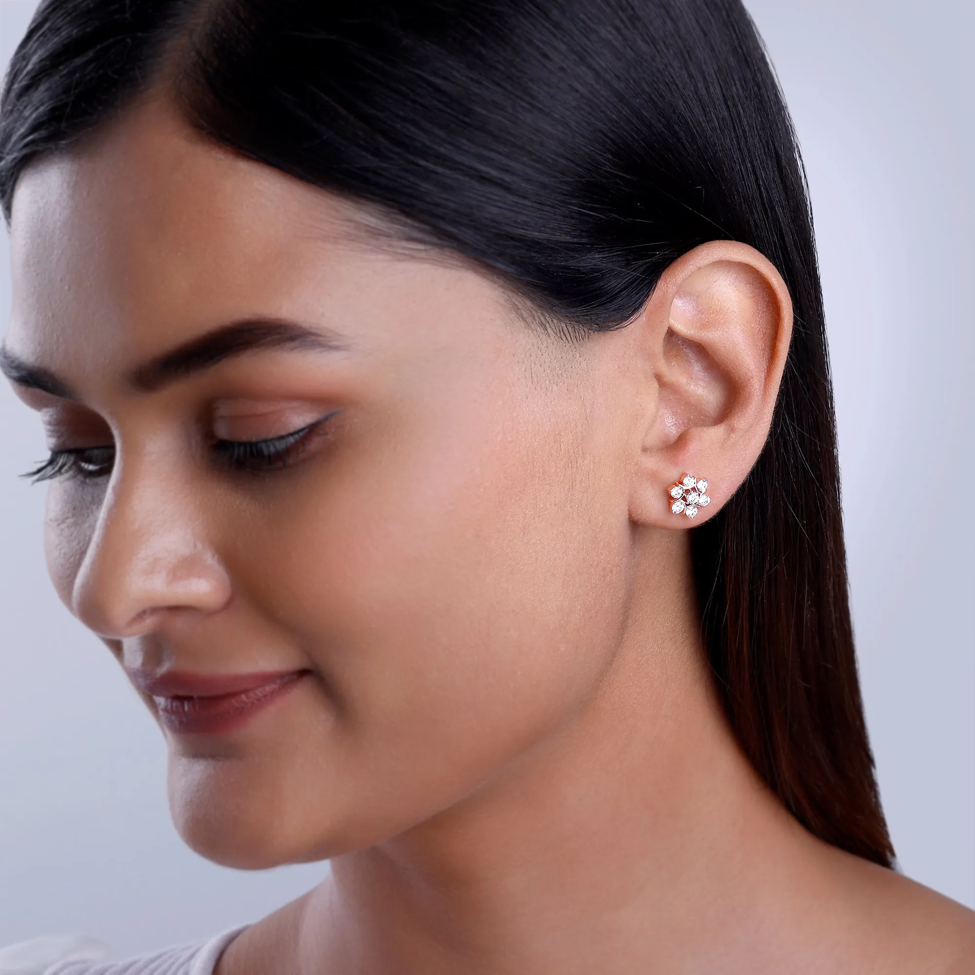 Gold Luminary Solitaire Diamond Earrings Giva