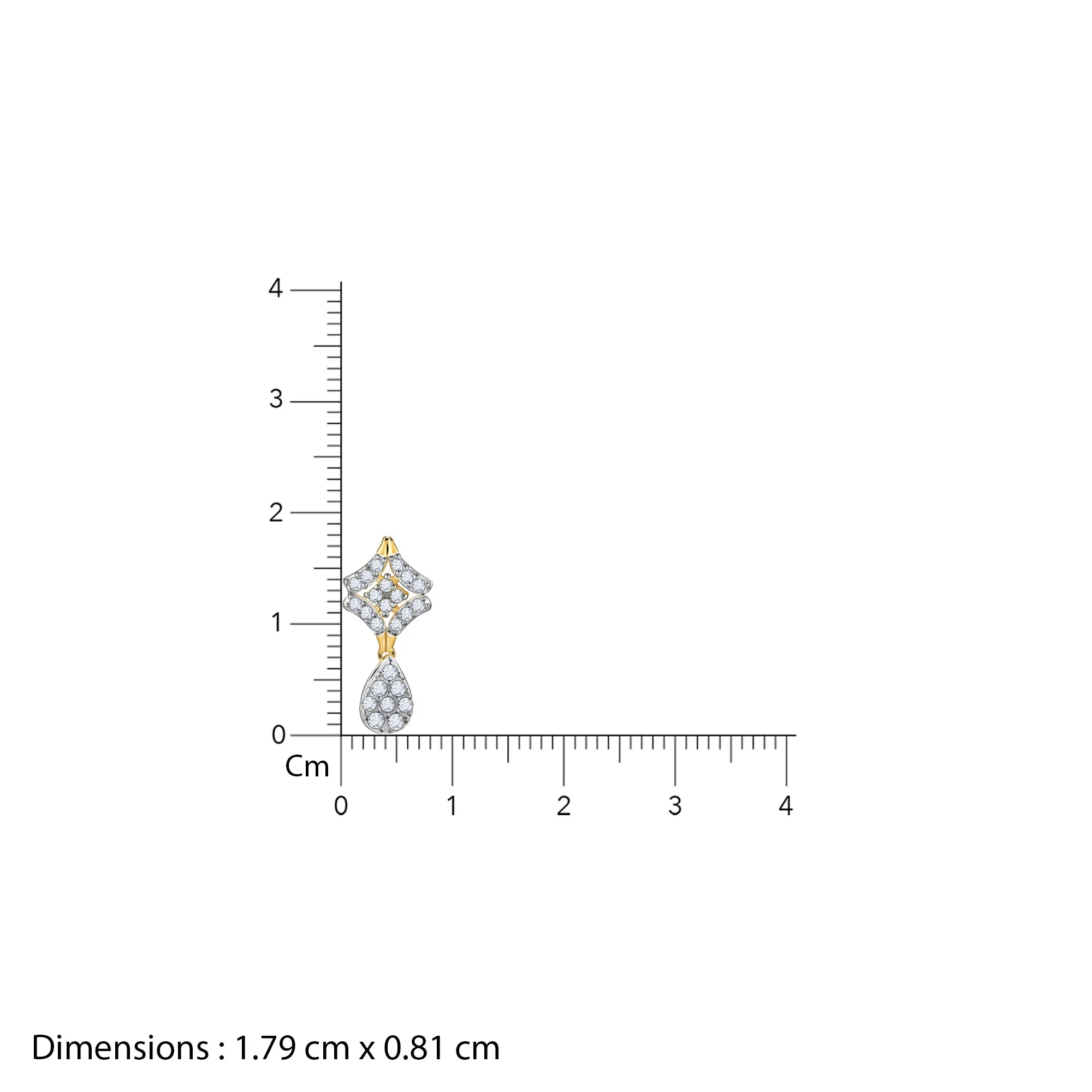 Gold Luminous Drops Diamond Earrings Giva