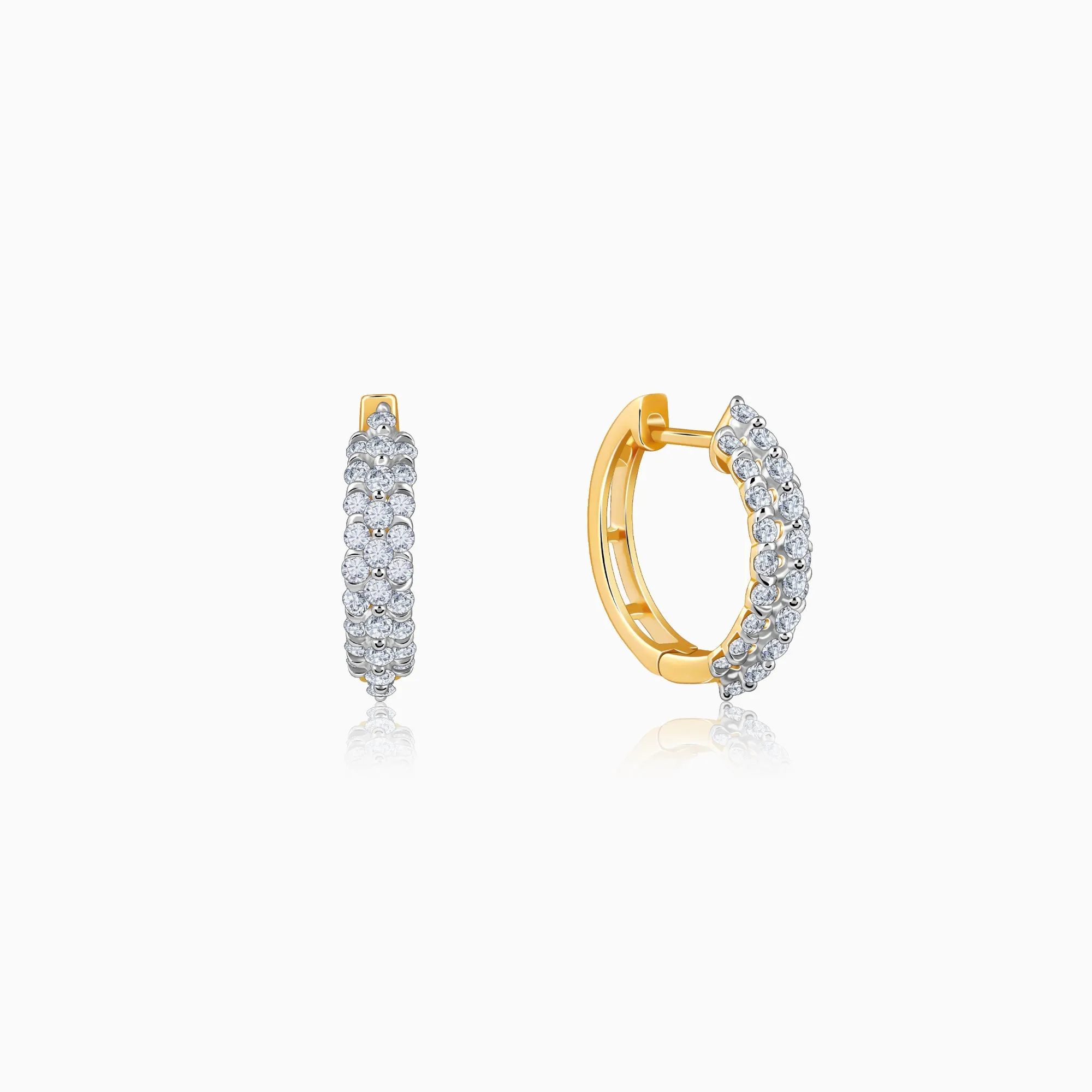 Gold Majestic Gleam Diamond Earrings Giva