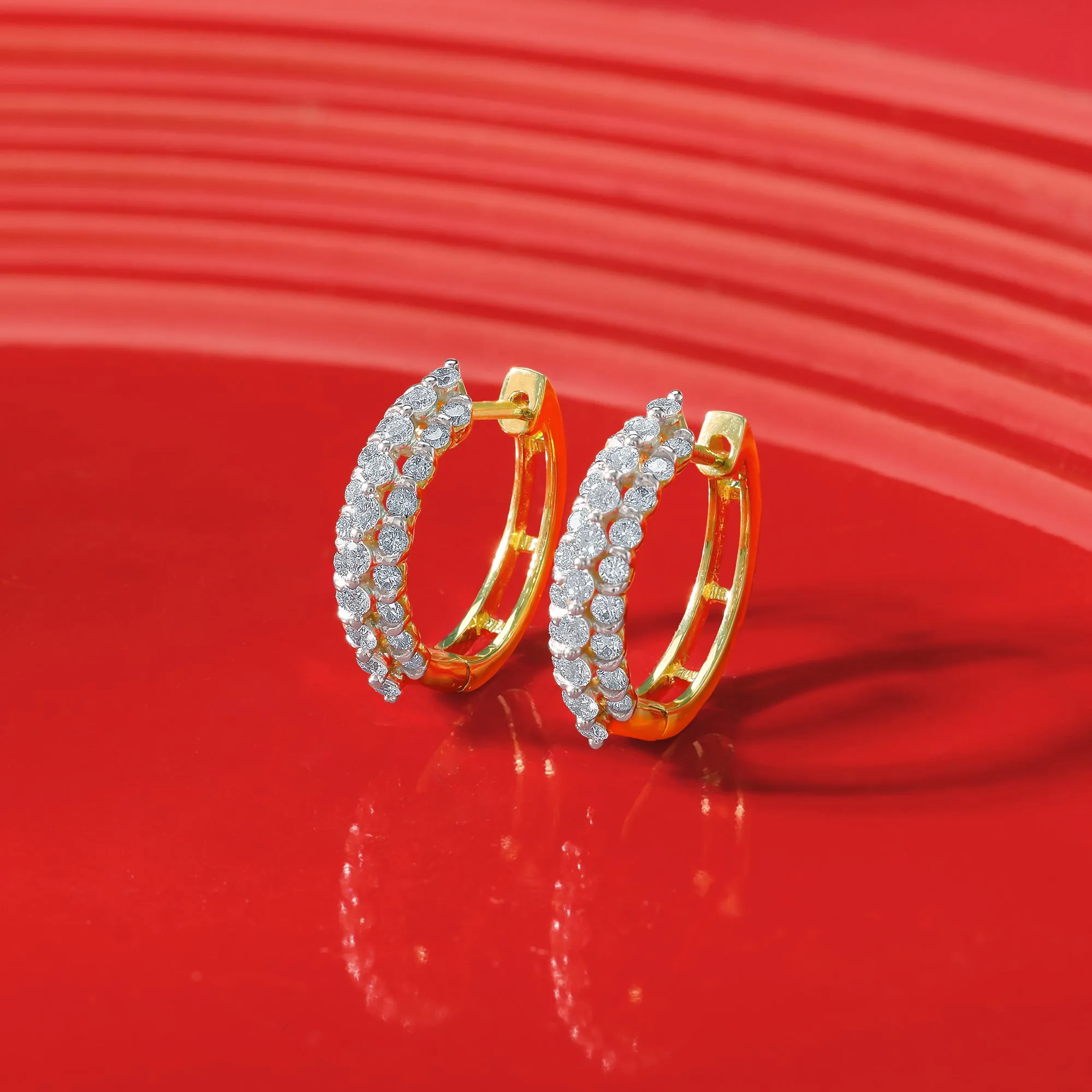 Gold Majestic Gleam Diamond Earrings Giva