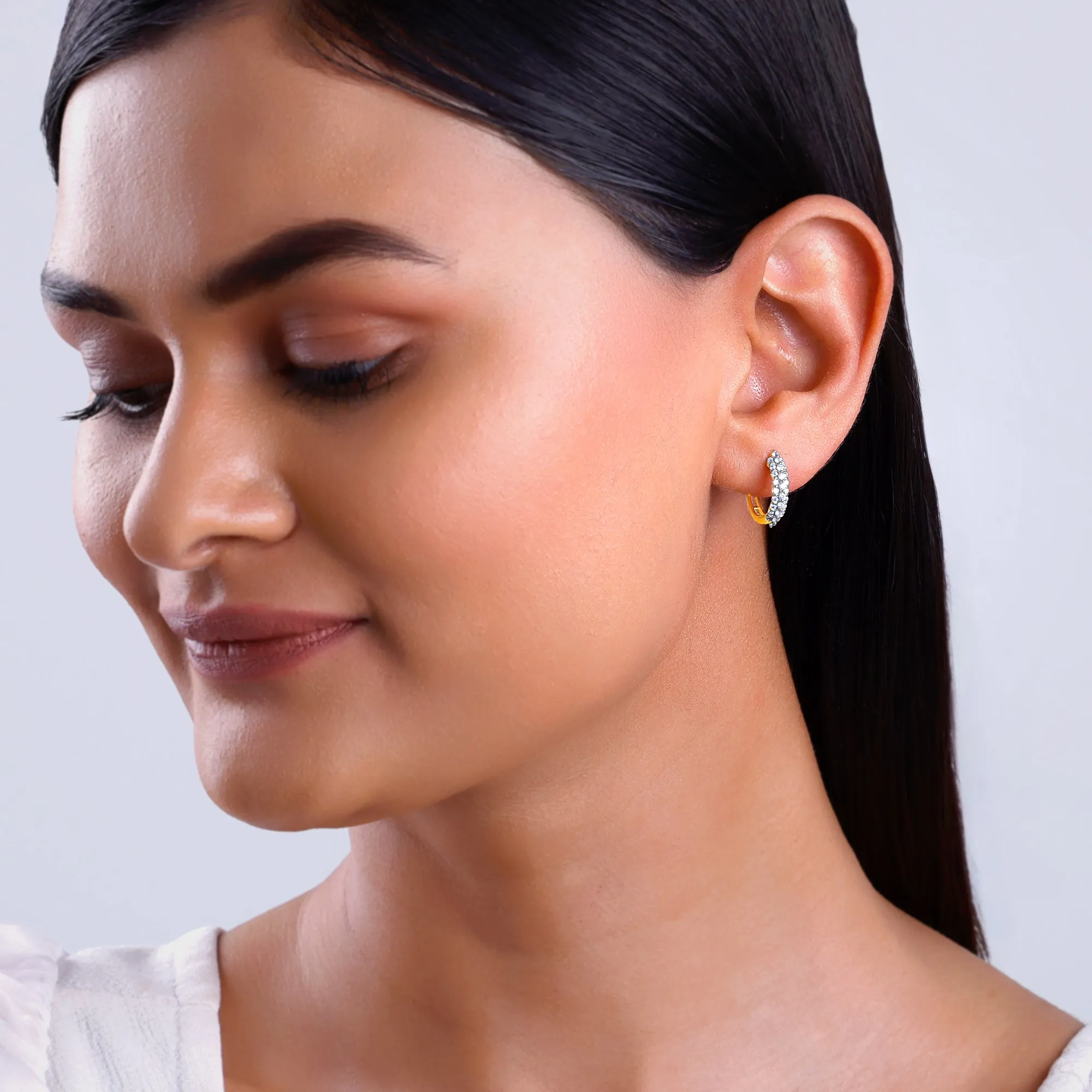 Gold Majestic Gleam Diamond Earrings Giva