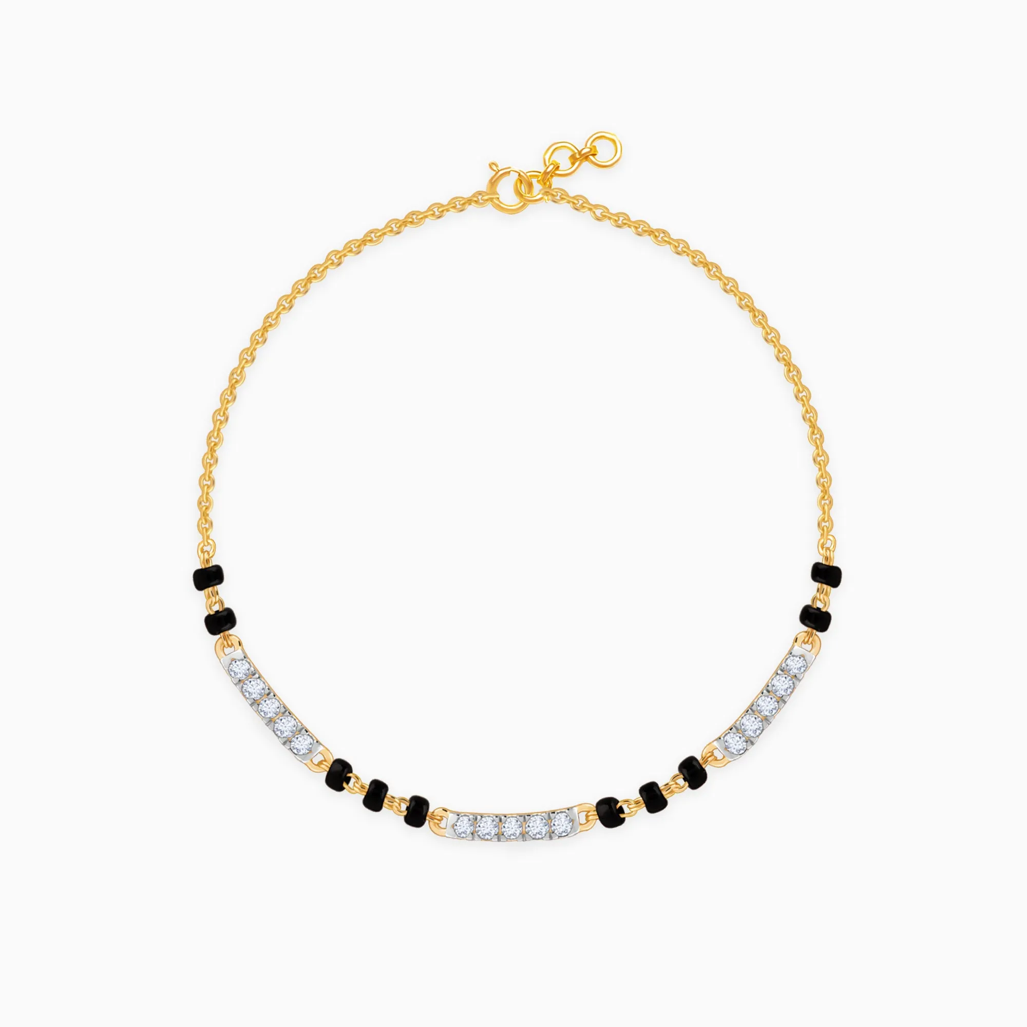 Gold Skyla Diamond Mangalsutra Bracelet Giva