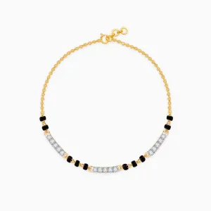 Gold Skyla Diamond Mangalsutra Bracelet Giva