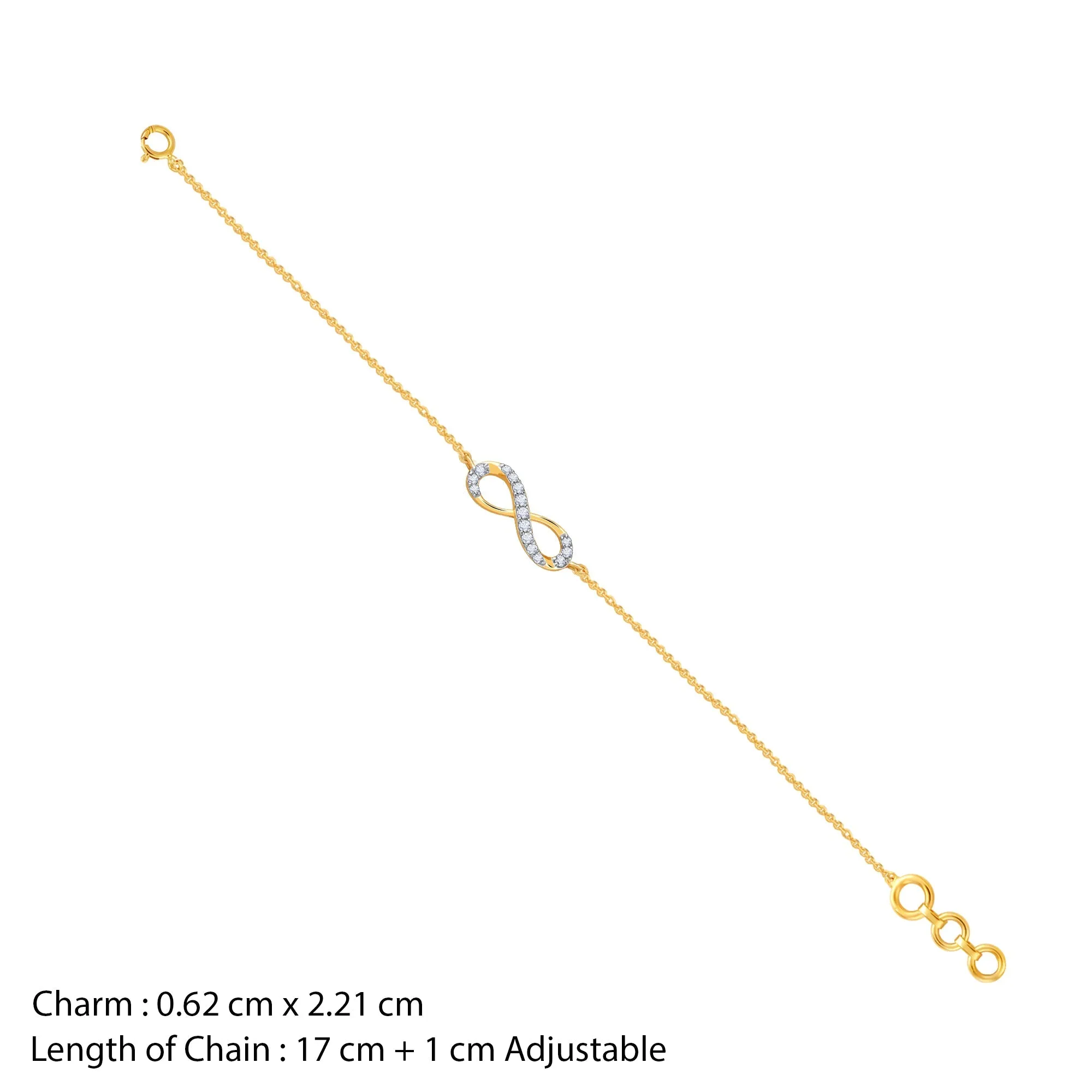Gold Sparkle In Infinity Diamond Bracelet Giva