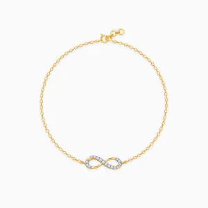 Gold Sparkle In Infinity Diamond Bracelet Giva