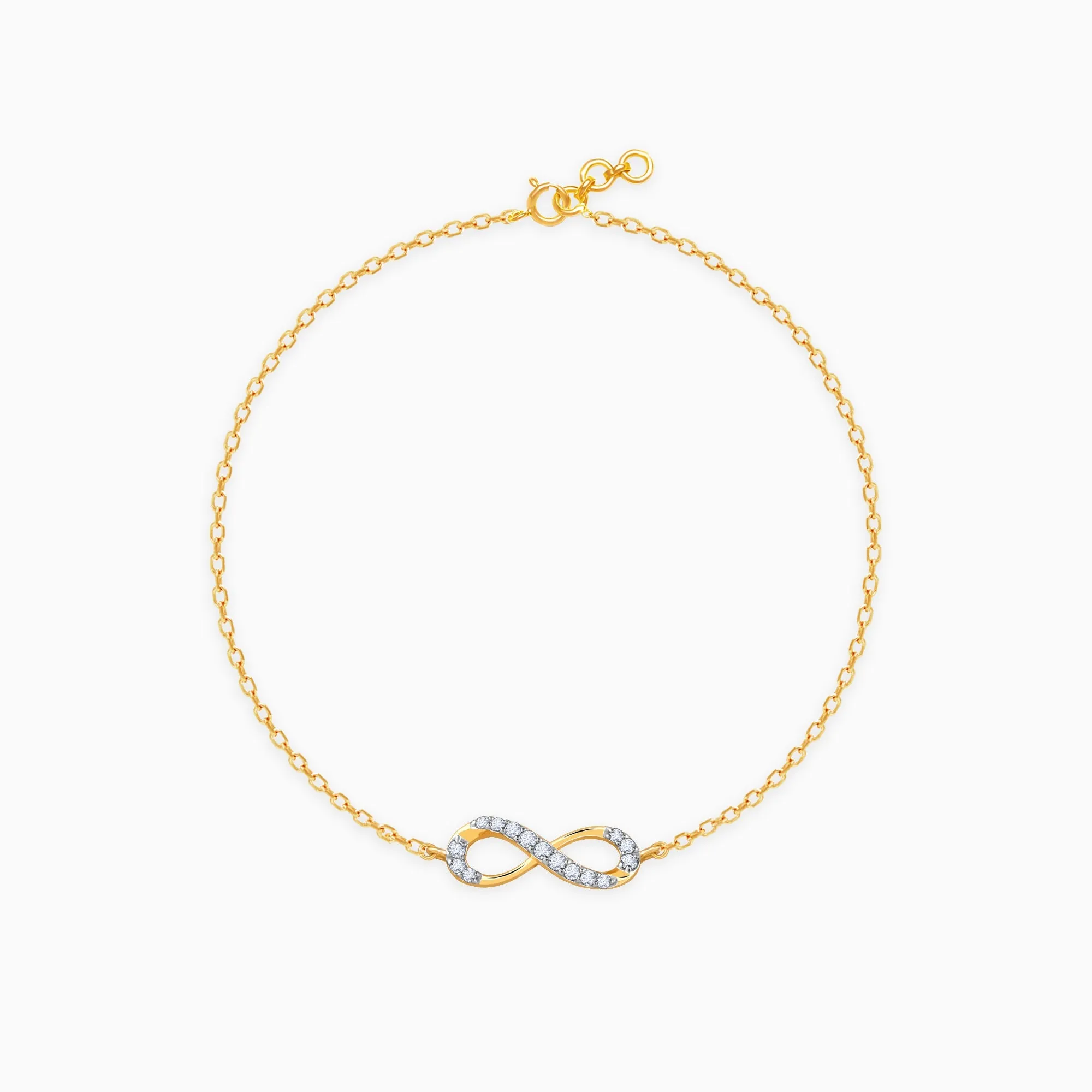 Gold Sparkle In Infinity Diamond Bracelet Giva