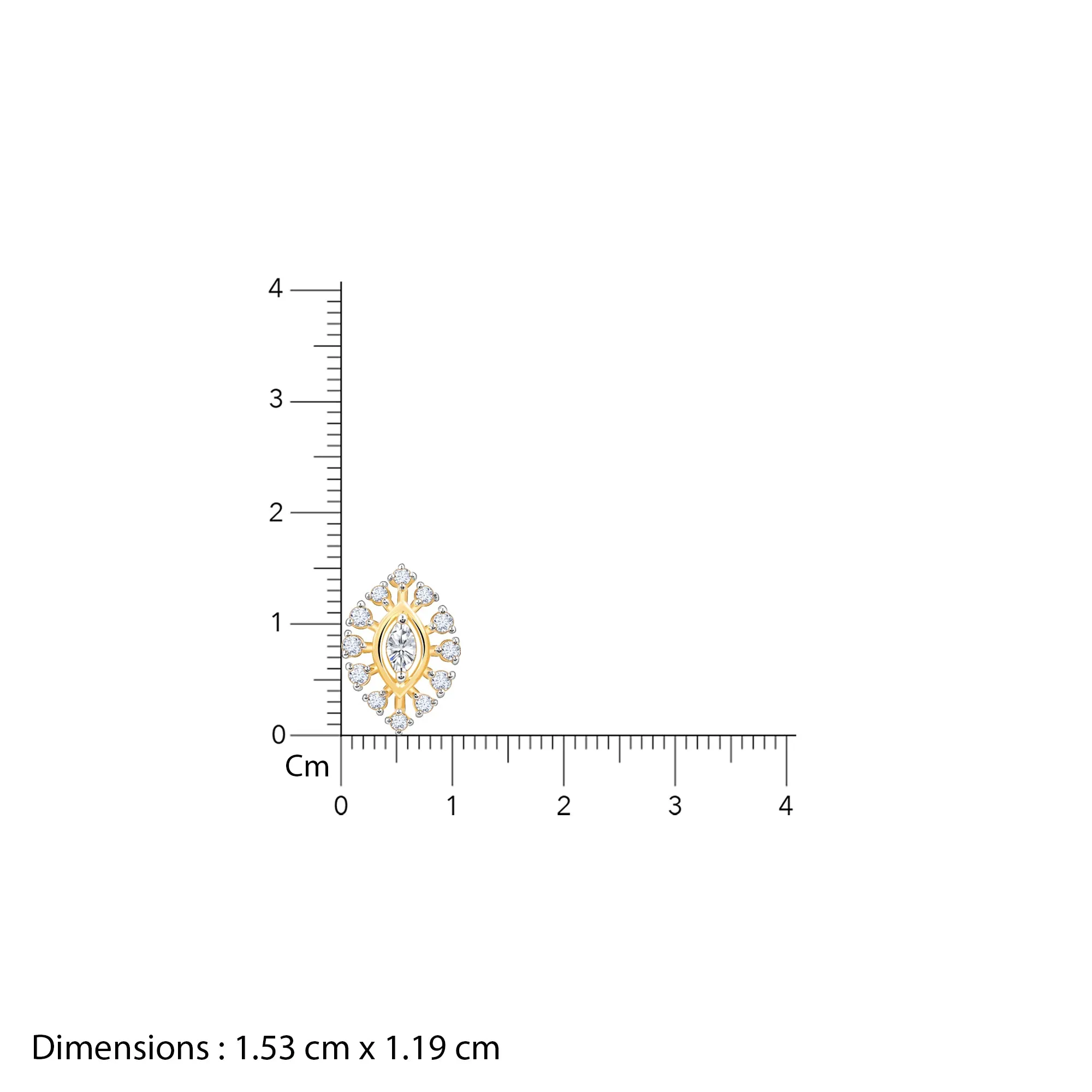 Gold Sparklestorm Diamond Earrings Giva