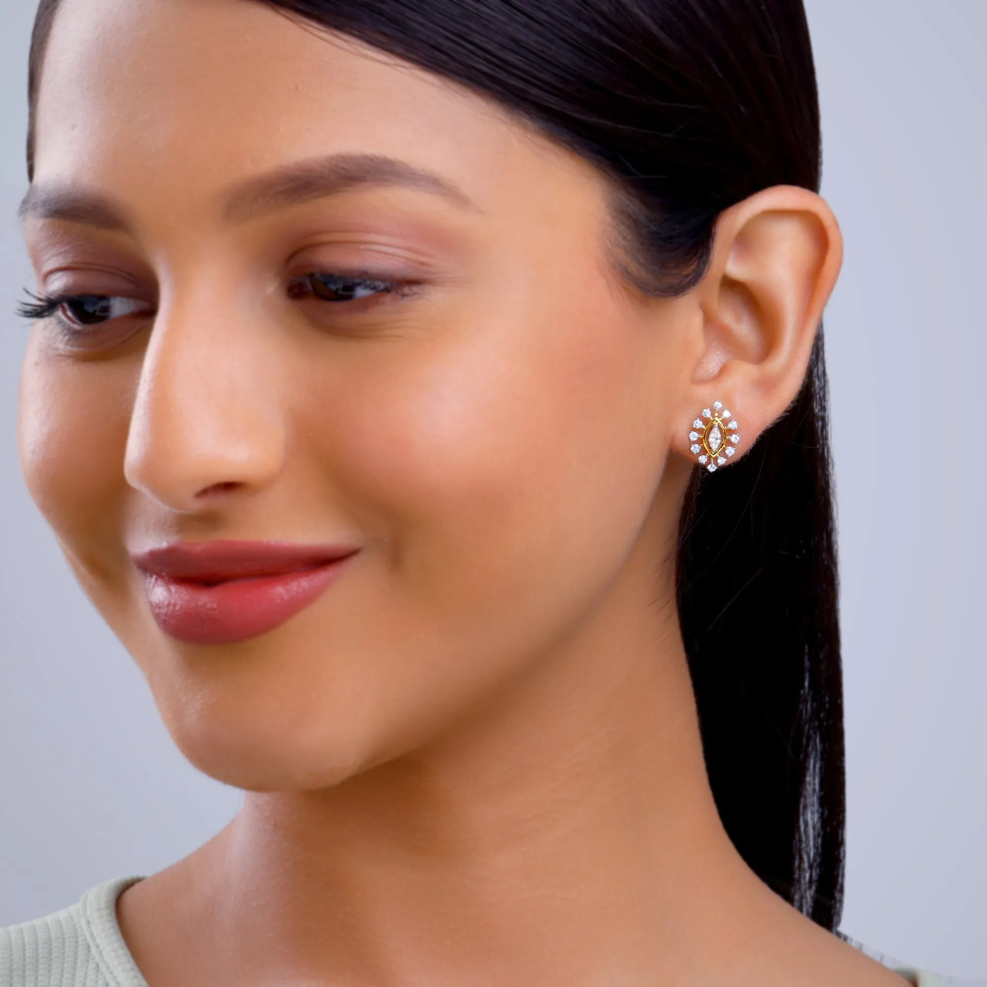 Gold Sparklestorm Diamond Earrings Giva