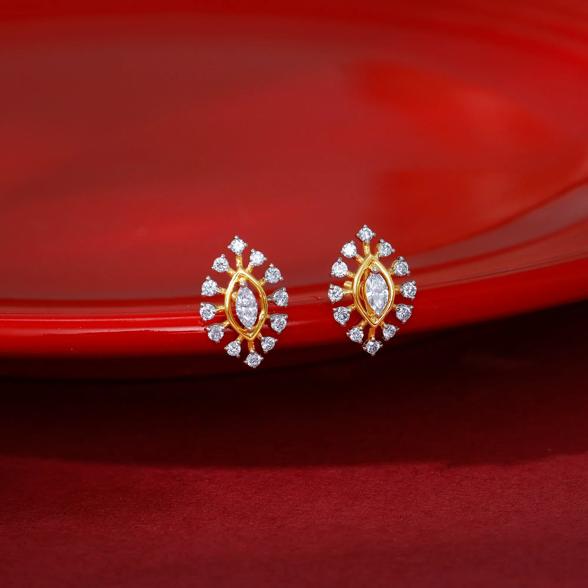 Gold Sparklestorm Diamond Earrings Giva