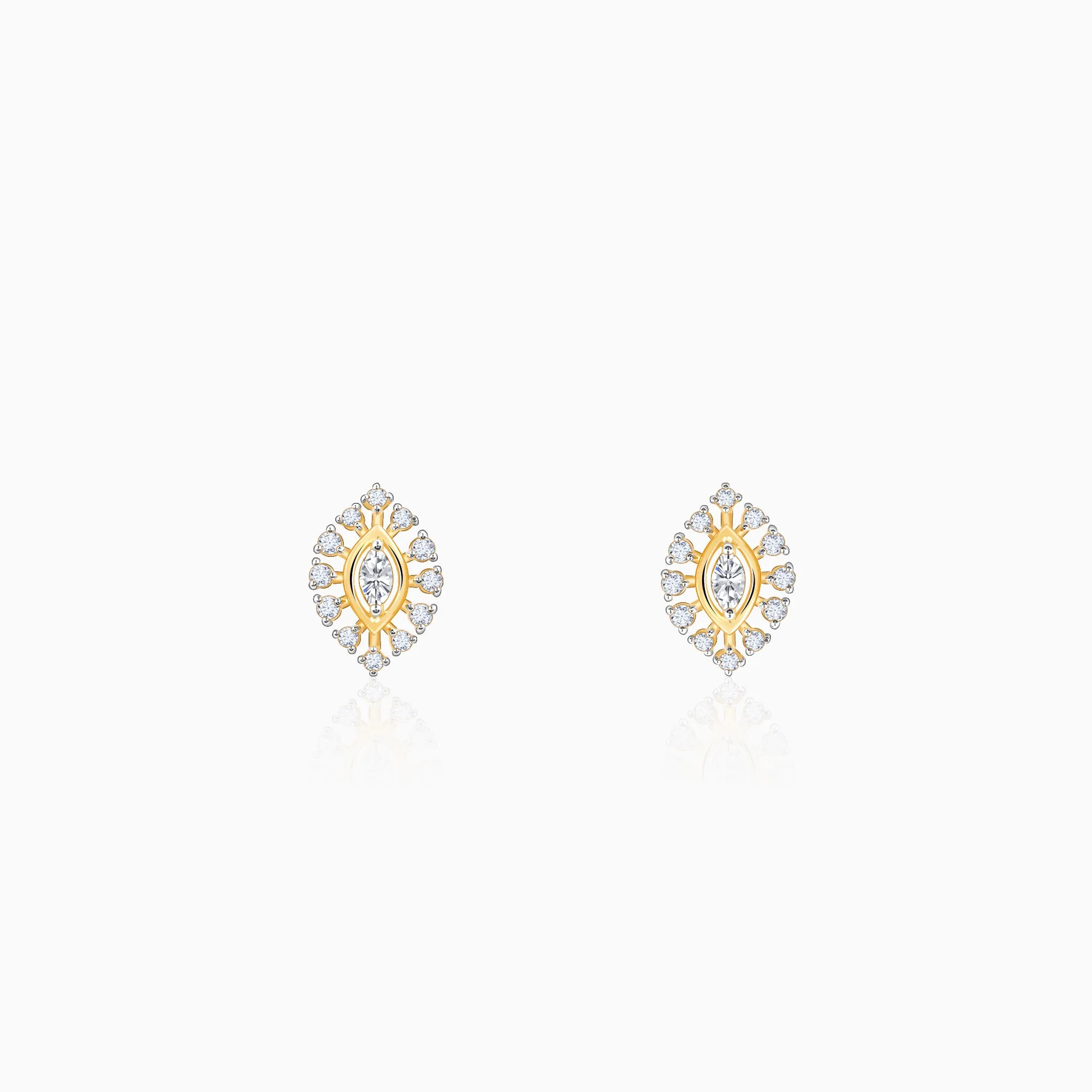 Gold Sparklestorm Diamond Earrings Giva