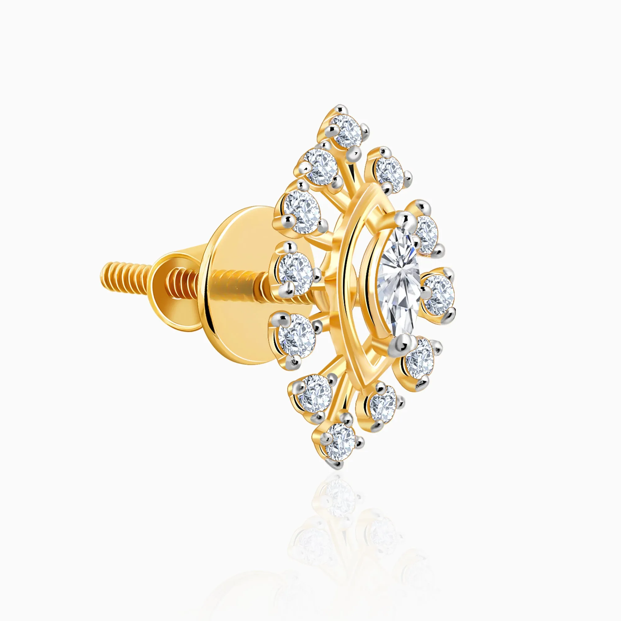 Gold Sparklestorm Diamond Earrings Giva