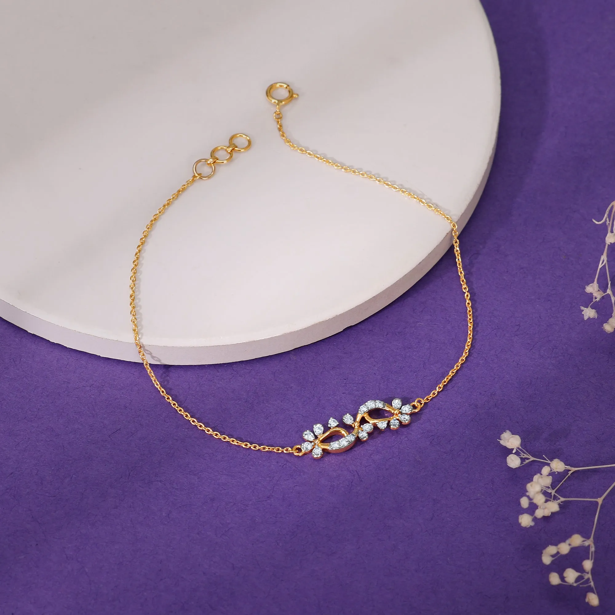 Gold Twinkling Twine Diamond Bracelet Giva
