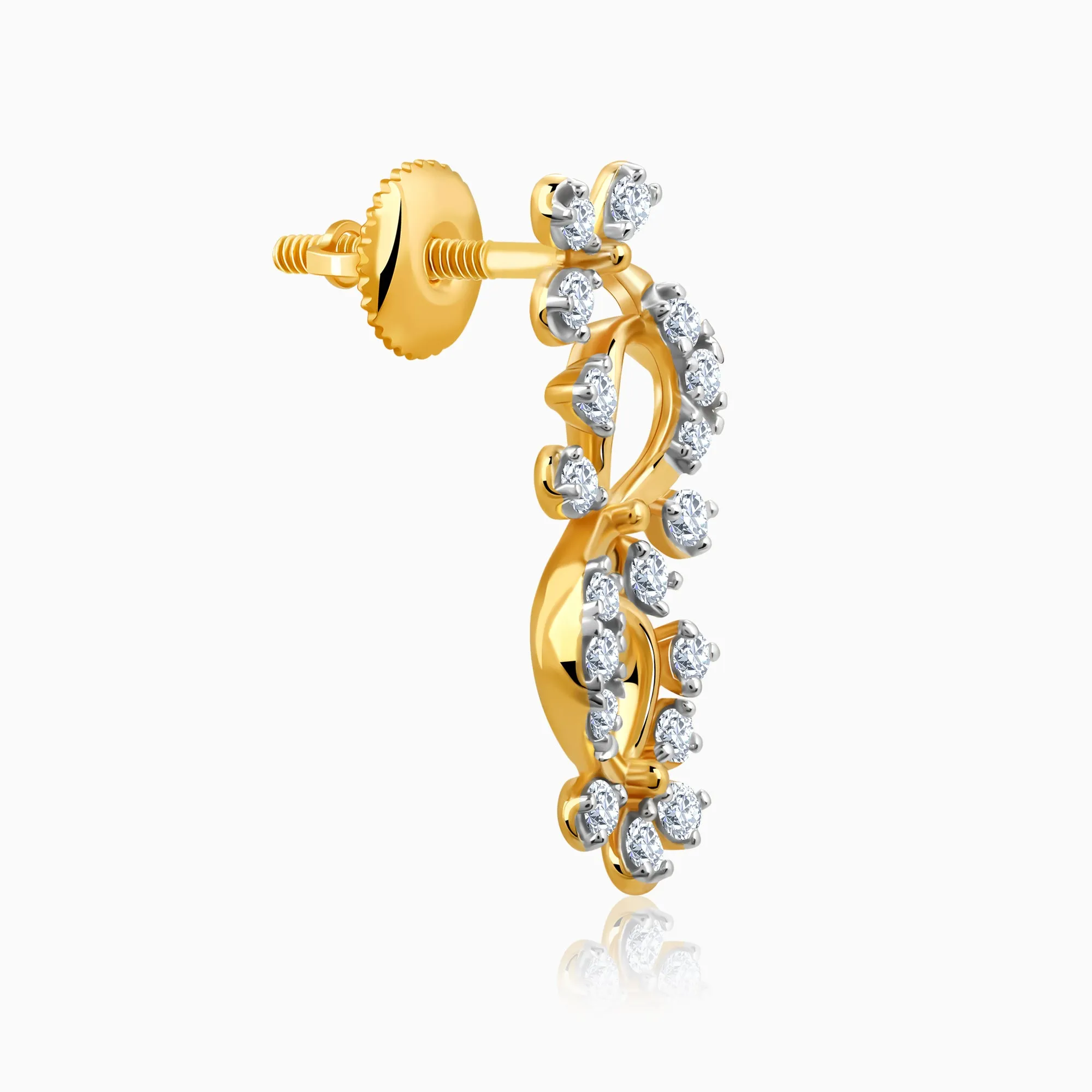 Gold Twinkling Twine Diamond Earrings Giva