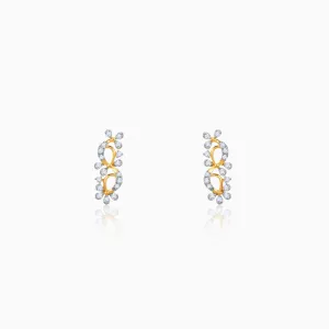 Gold Twinkling Twine Diamond Earrings Giva