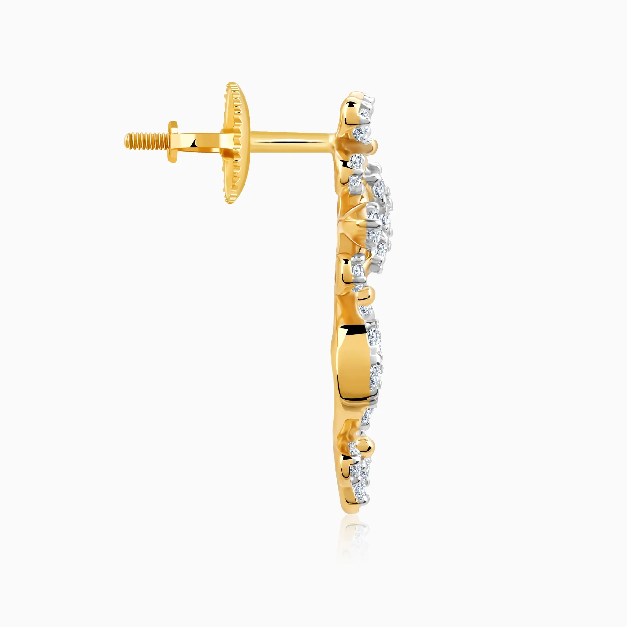 Gold Twinkling Twine Diamond Earrings Giva