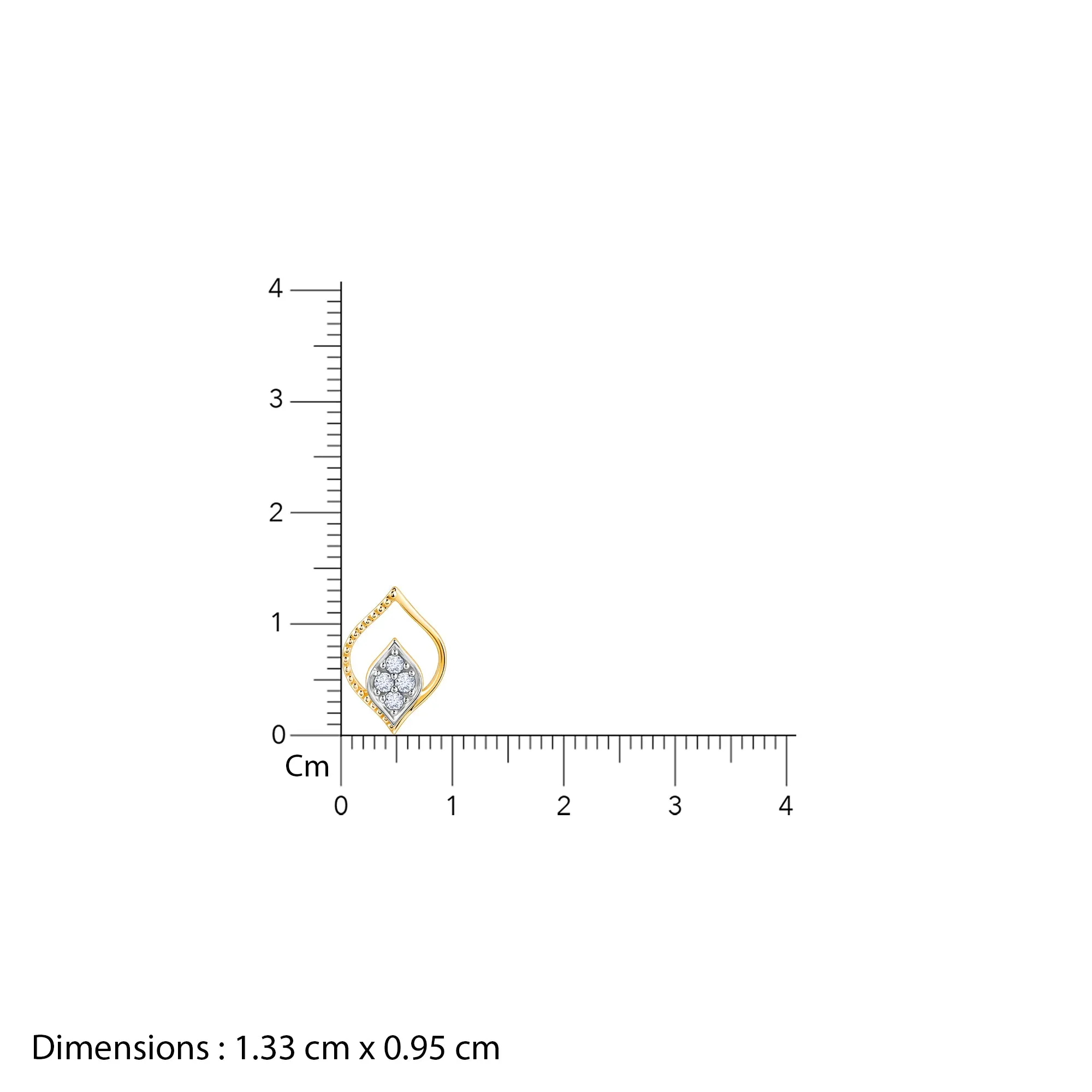 Gold Yaprak Diamond Earrings Giva