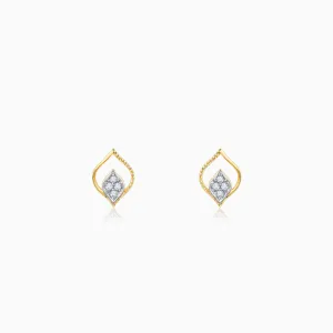 Gold Yaprak Diamond Earrings Giva