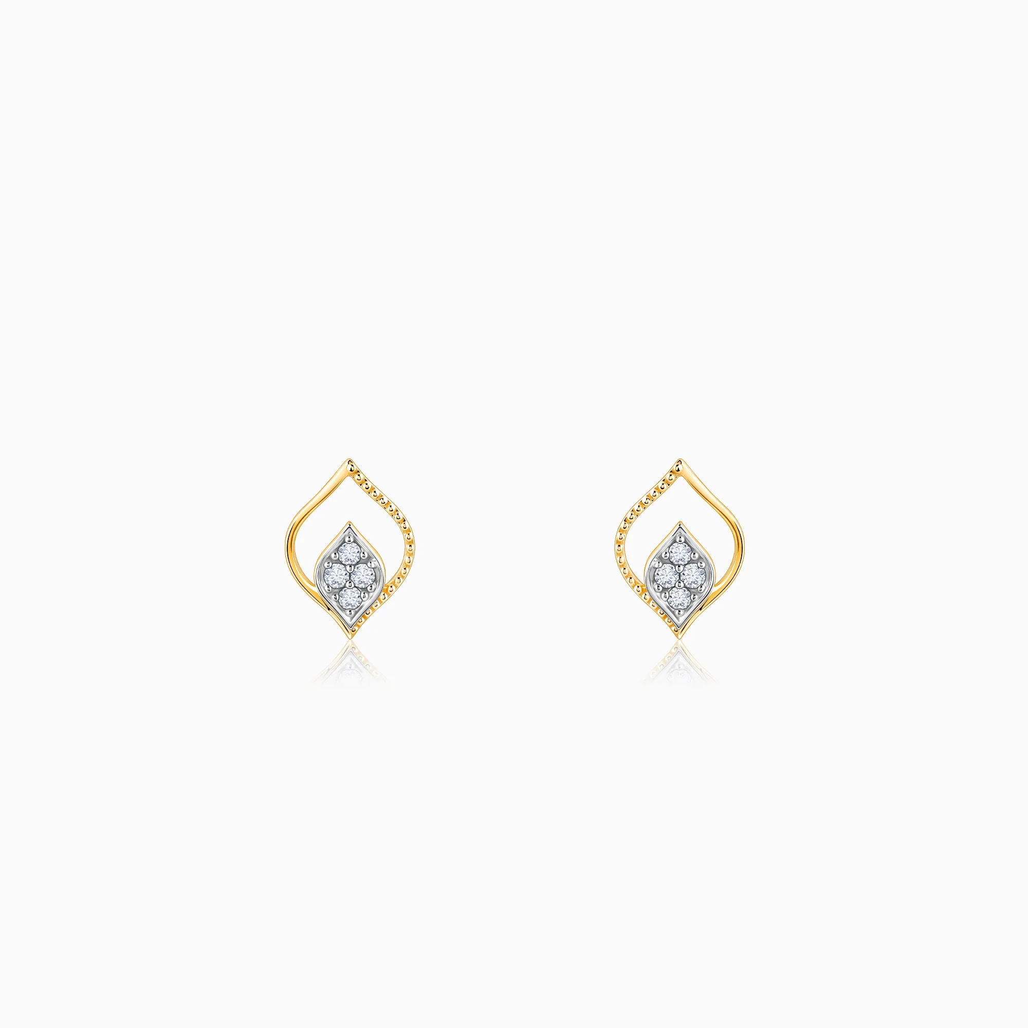 Gold Yaprak Diamond Earrings Giva
