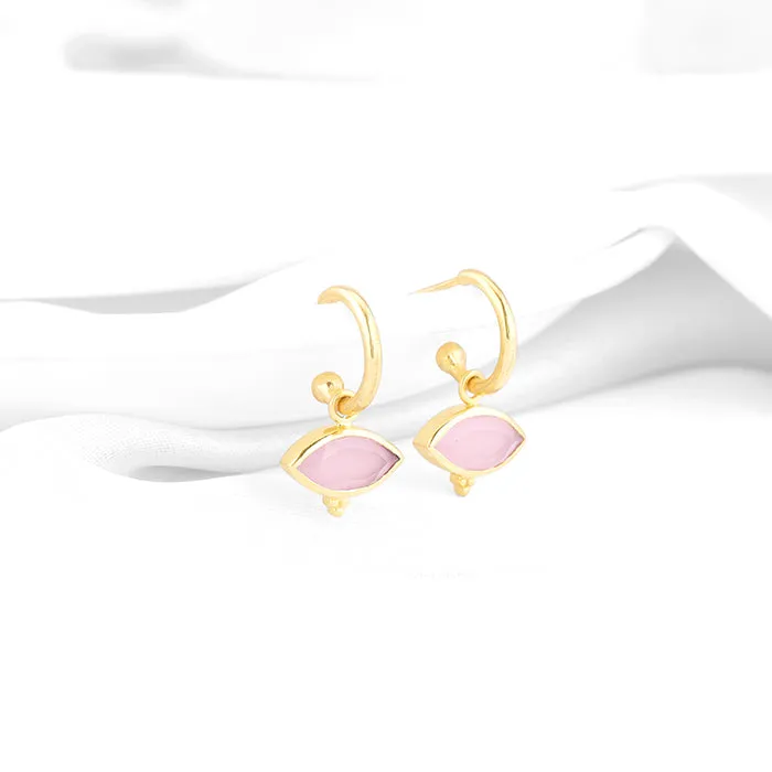 Golden Classic Pink Earrings Giva
