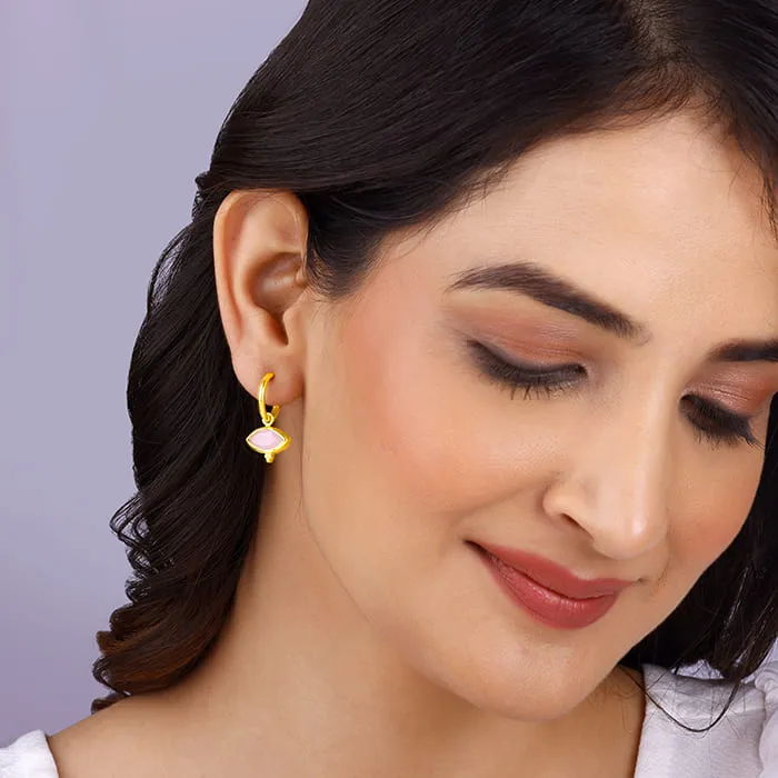 Golden Classic Pink Earrings Giva