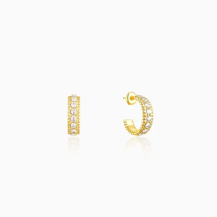 Golden Crescent Hoop Earrings Giva