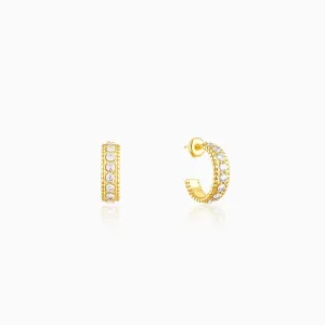 Golden Crescent Hoop Earrings Giva