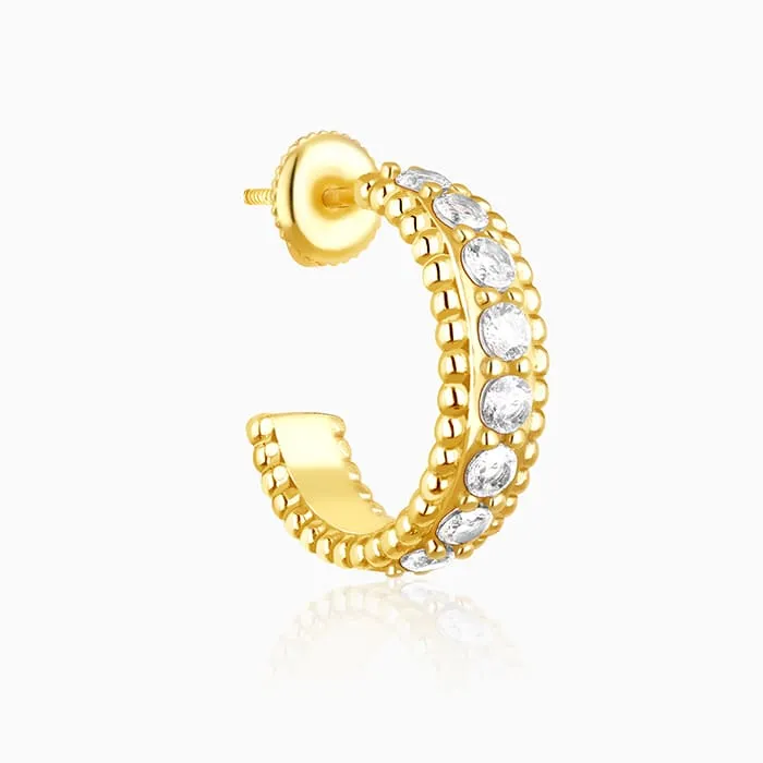 Golden Crescent Hoop Earrings Giva