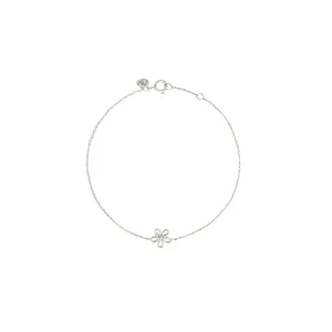 Golden Daisy 18K White Gold Bracelet w. Diamond