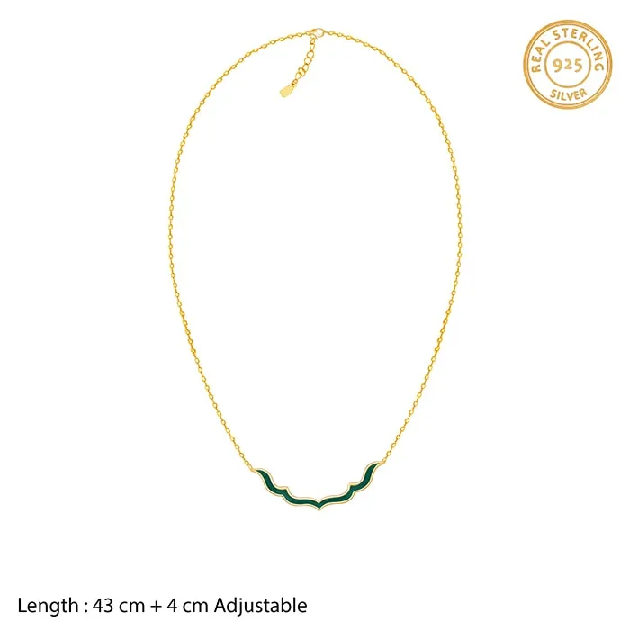 Golden Emerald Nawab Necklace Giva