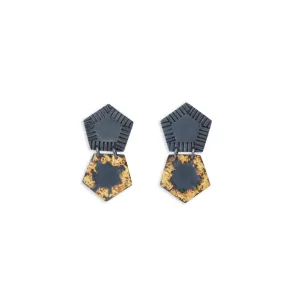 Golden Inverse Earrings Pieces of Eight
