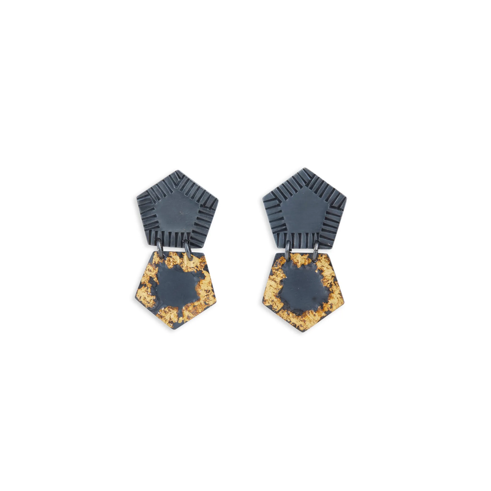 Golden Inverse Earrings Pieces of Eight