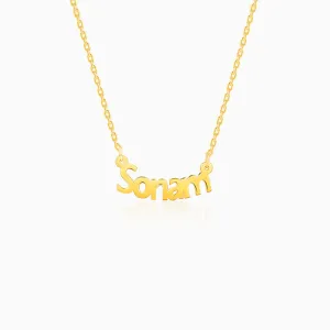 Golden Personalised Name in Bold Necklace Giva