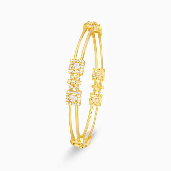 Golden Square Bloom Bangle Giva