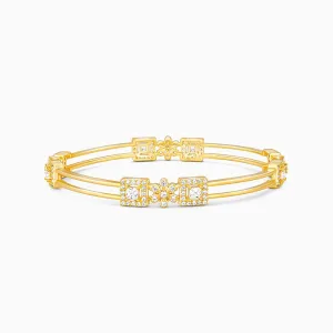 Golden Square Bloom Bangle Giva