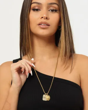 Guess Mainline 26" Guess Tag Necklace Gold