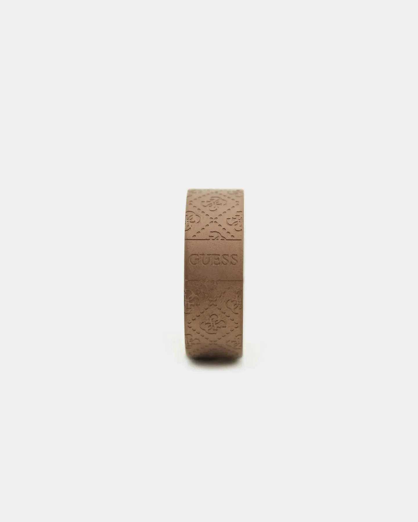 Guess Mainline 8MM X 19MM 4G Pattern Ring Chocolate Brown