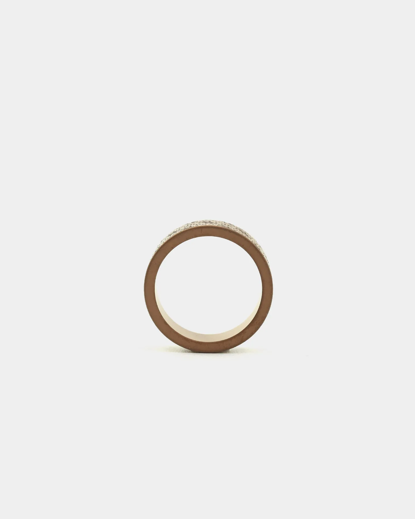 Guess Mainline 8MM X 22MM 4G Pattern Ring Chocolate Brown