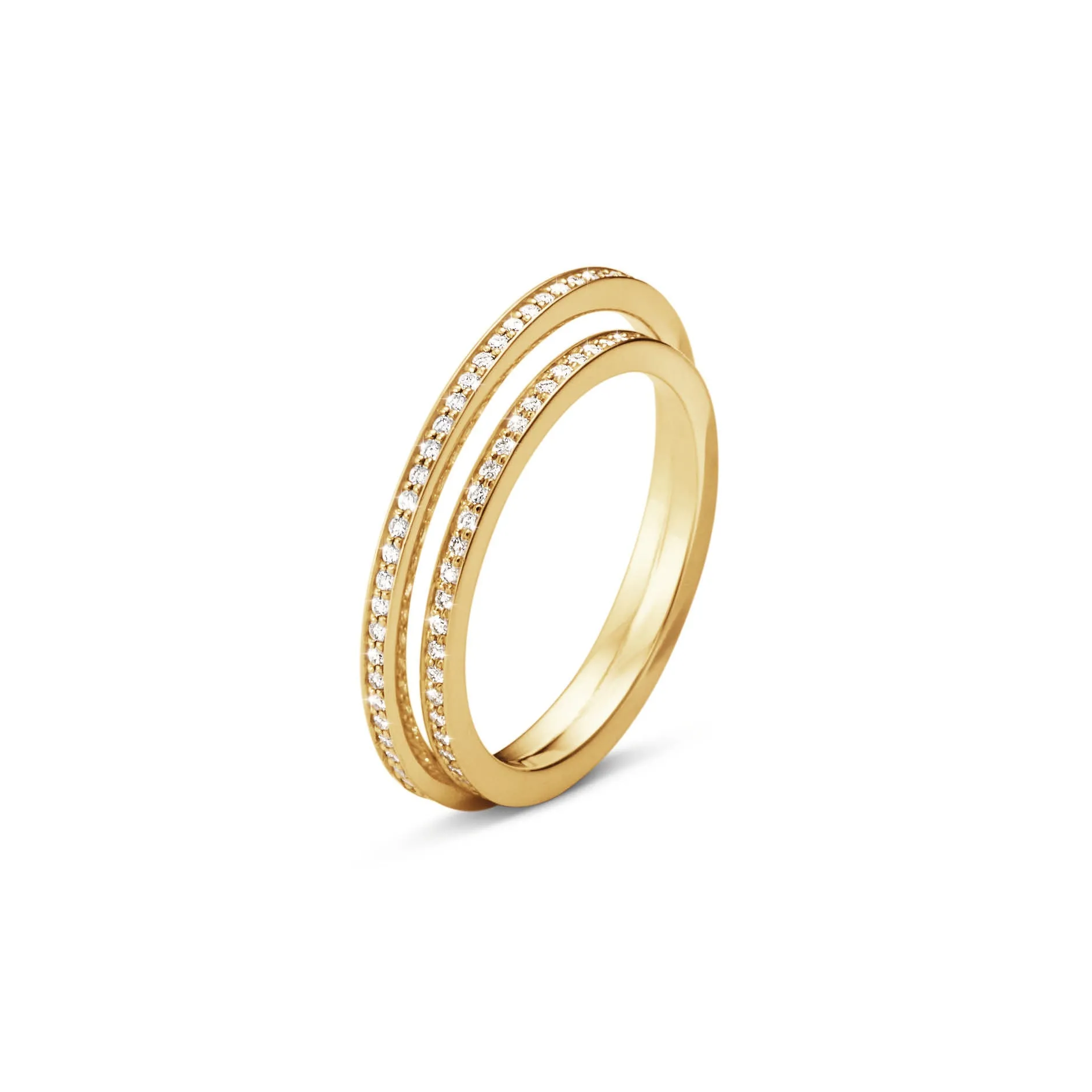 Halo 18K Gold Ring w. Diamonds 0.39 ct