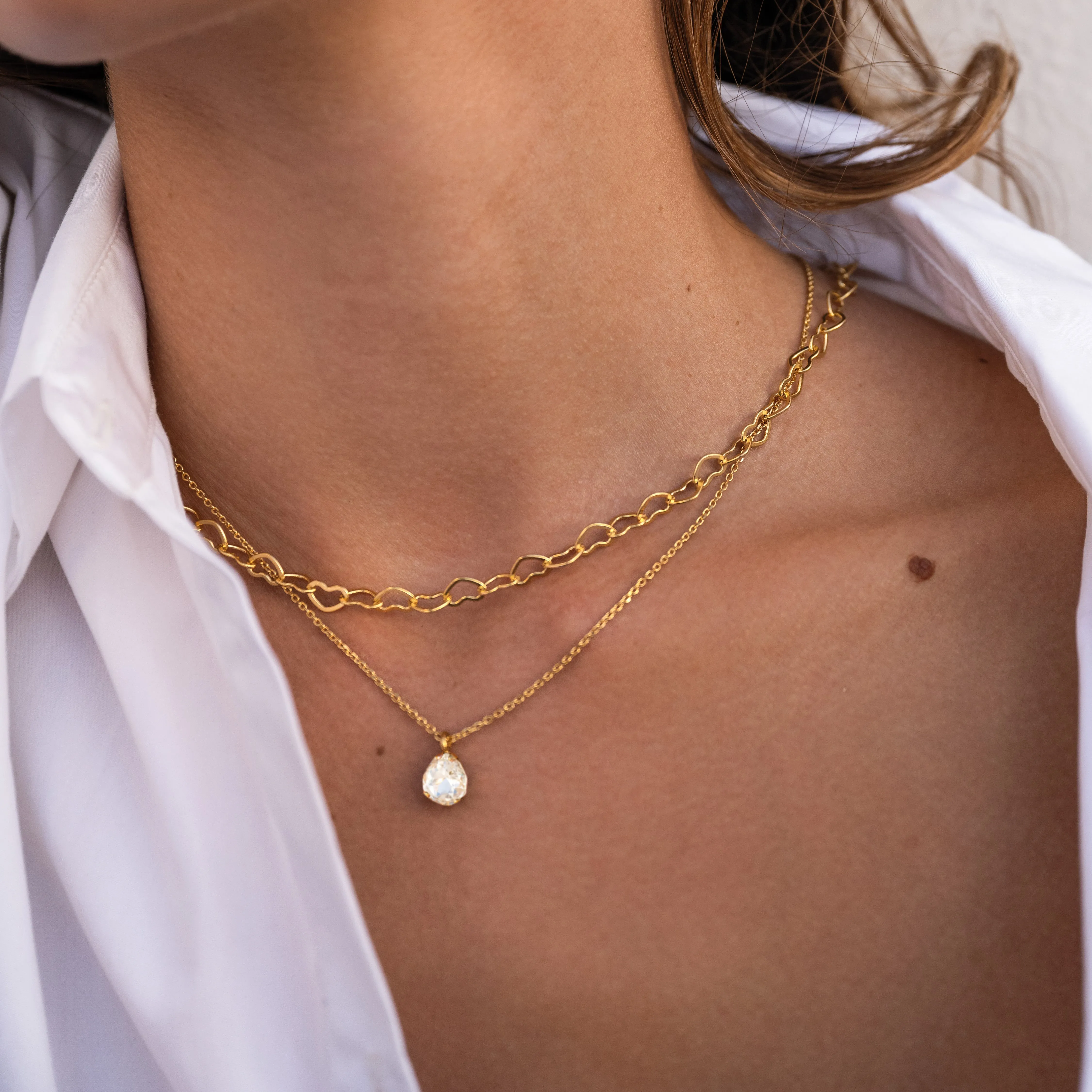 Heart Chain Necklace Caroline Svedbom