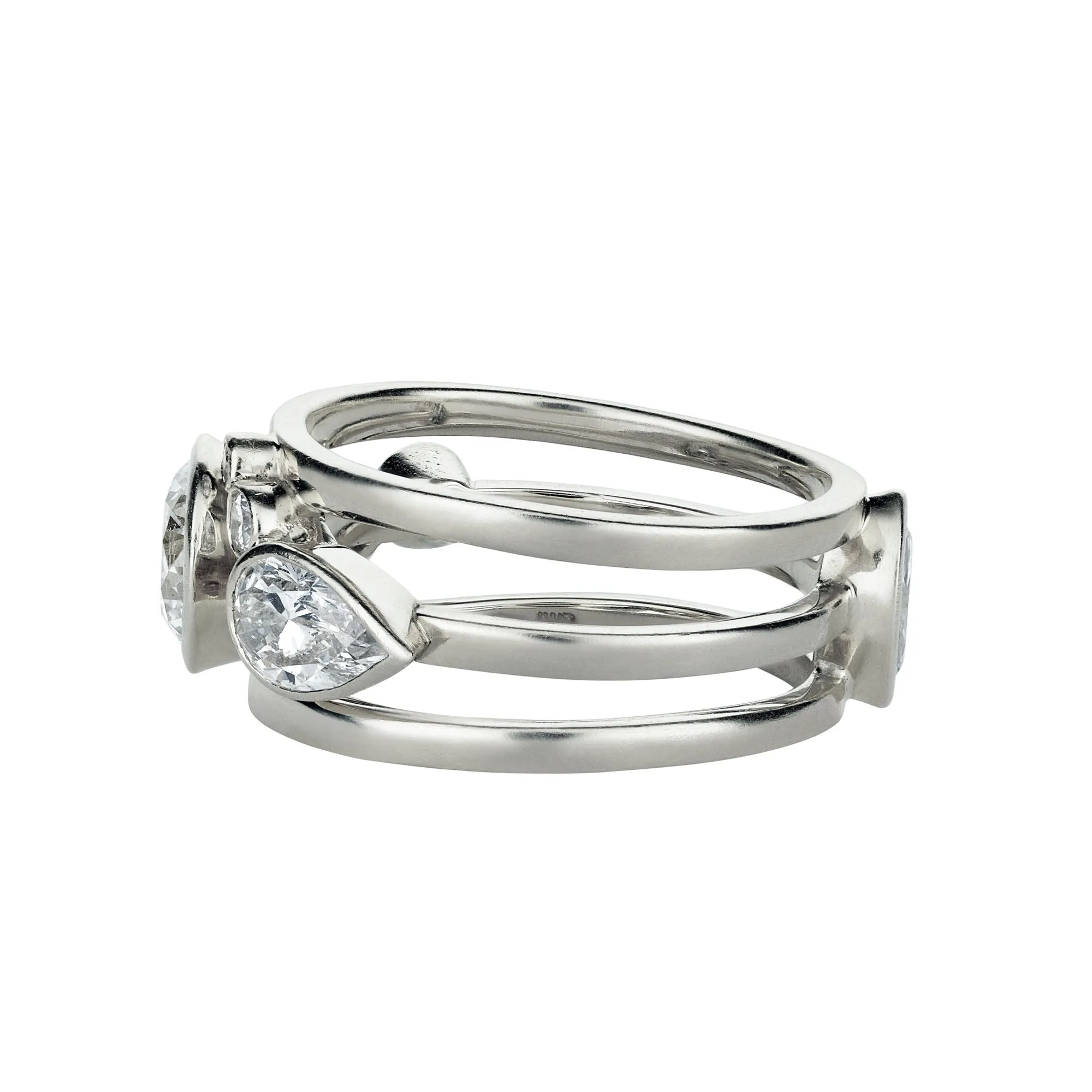 High Five 18K Whitegold Ring w. Diamonds