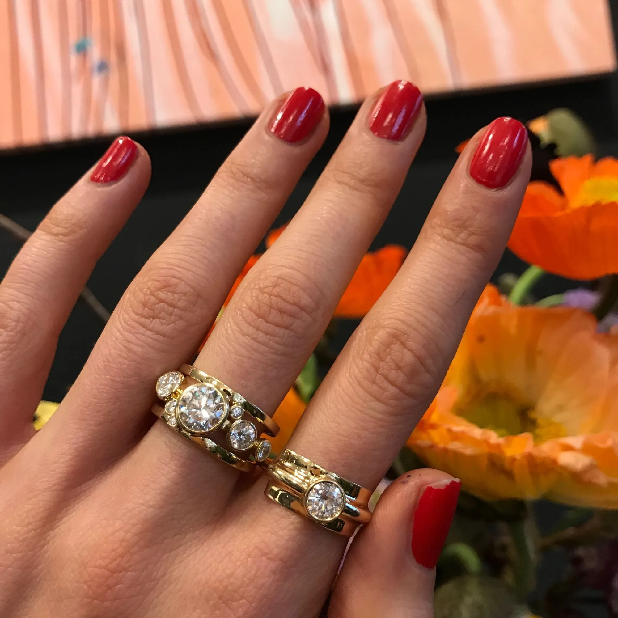 High Five 18K Whitegold Ring w. Diamonds