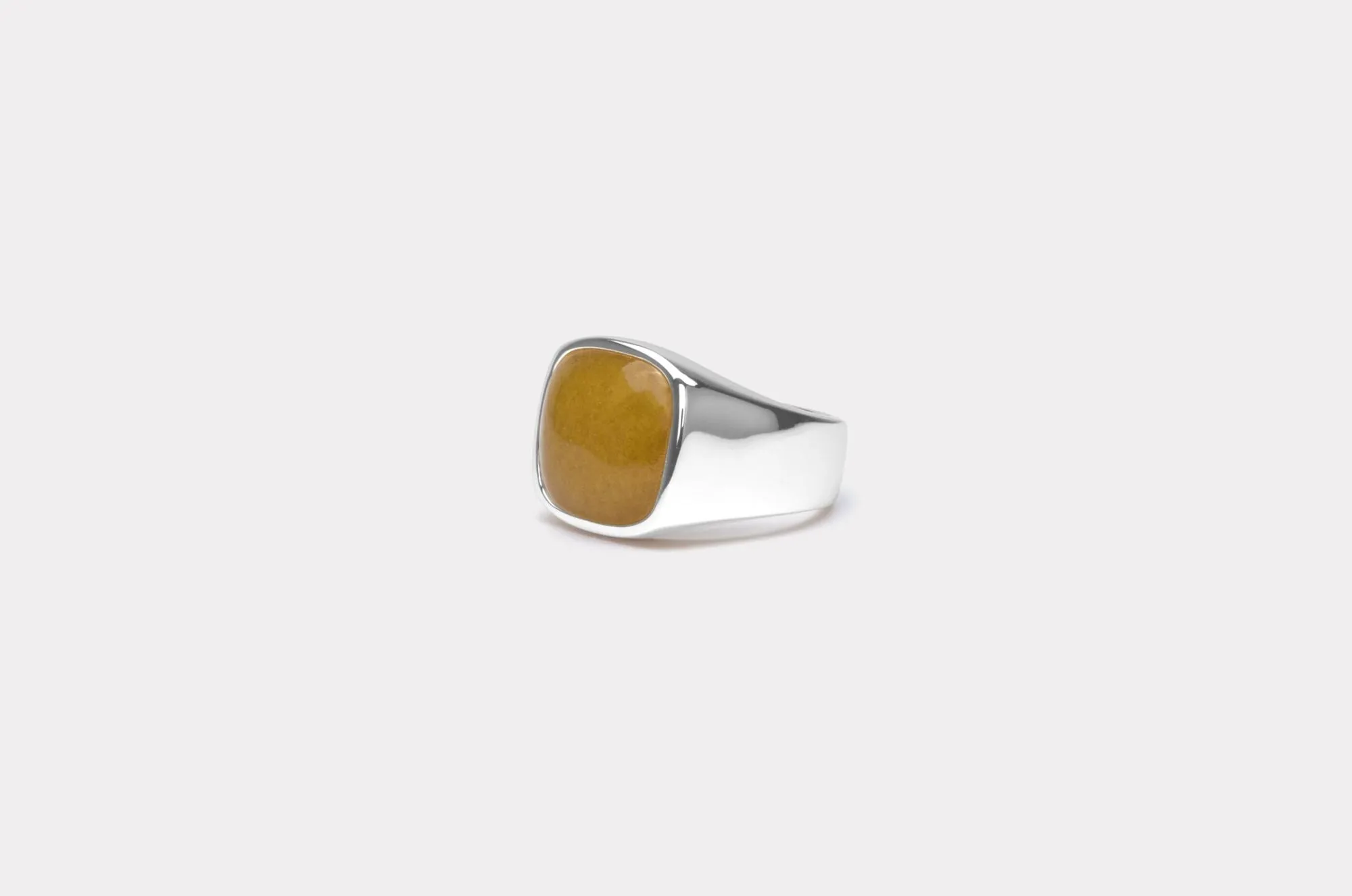 IX Cushion Signet Adventurine Ring