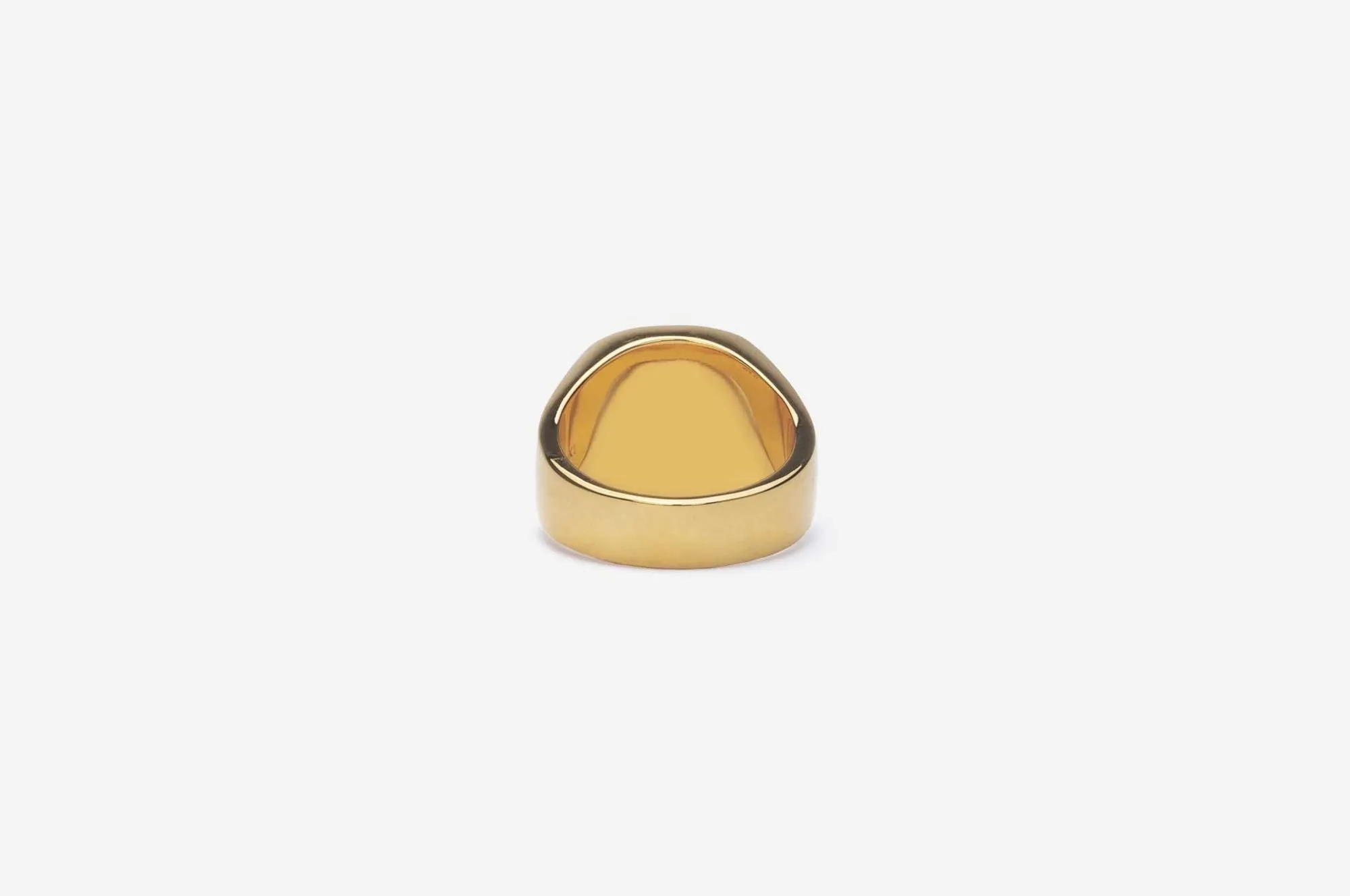 IX Cushion Signet Labradorite Gold Plated Ring