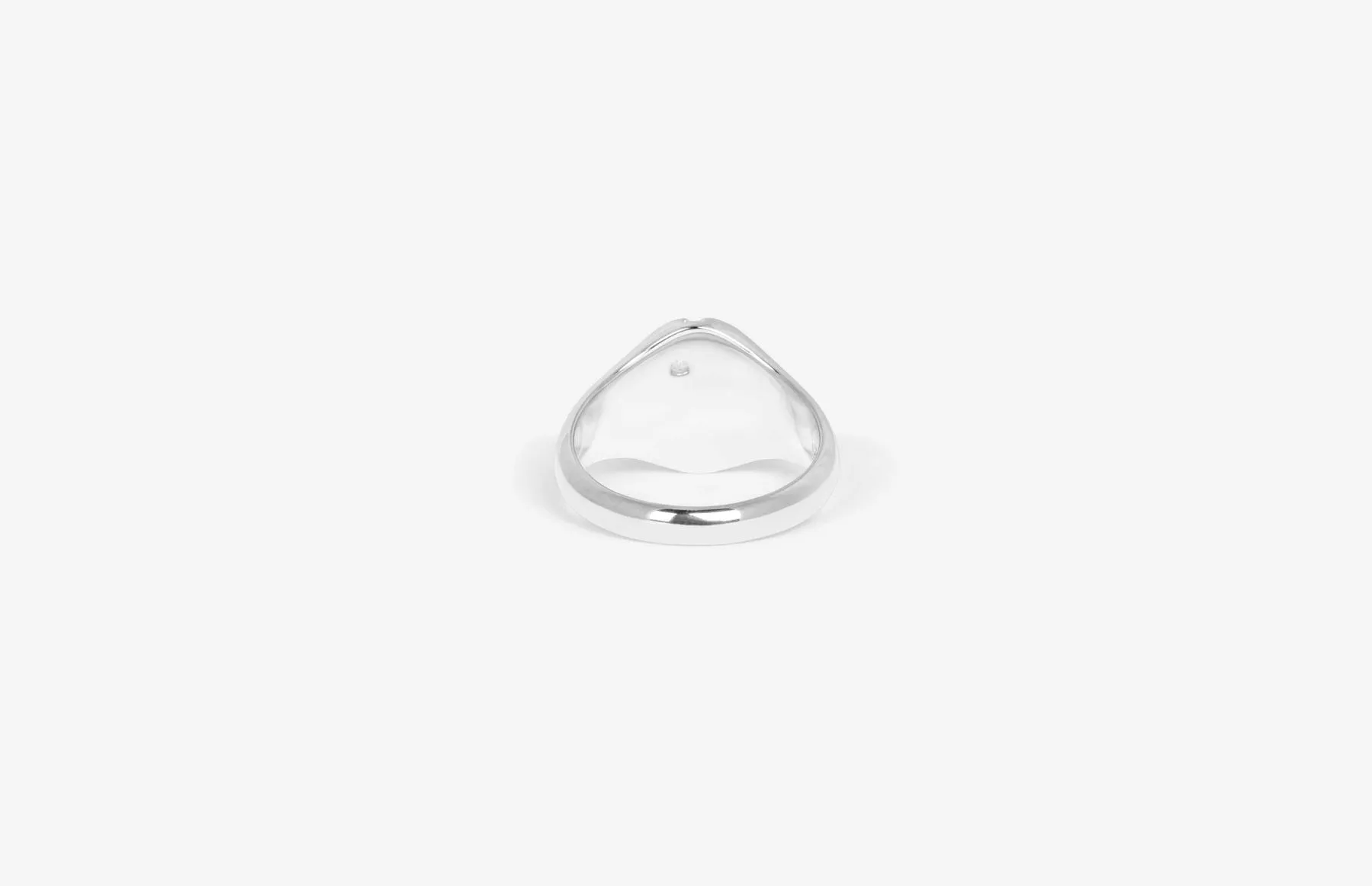 IX Mini Oval Nature Signet w. Zirconia Ring