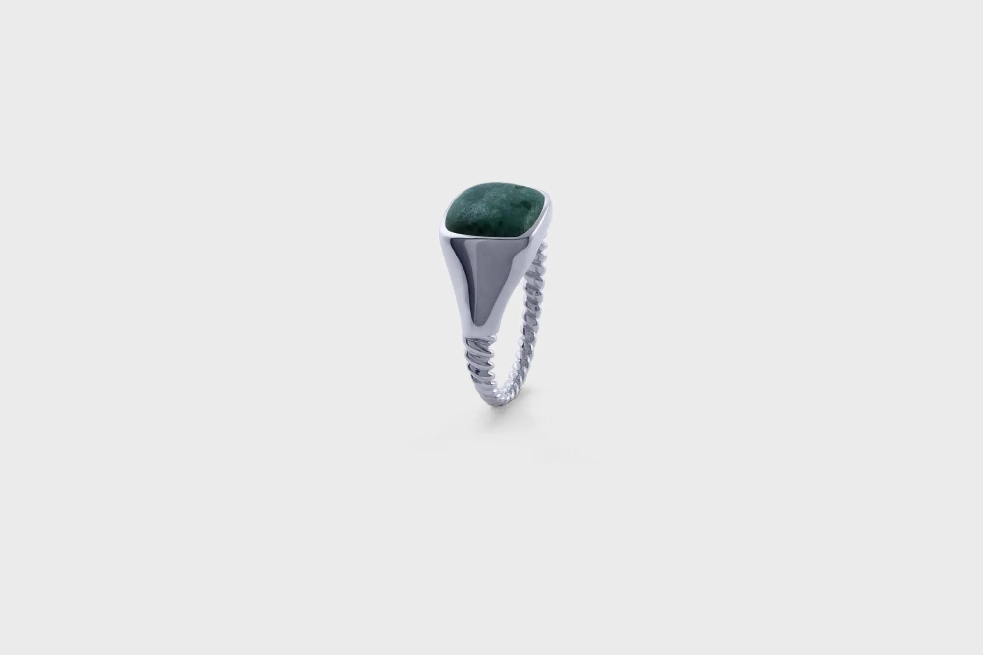IX Ornate Marble Signet Ring