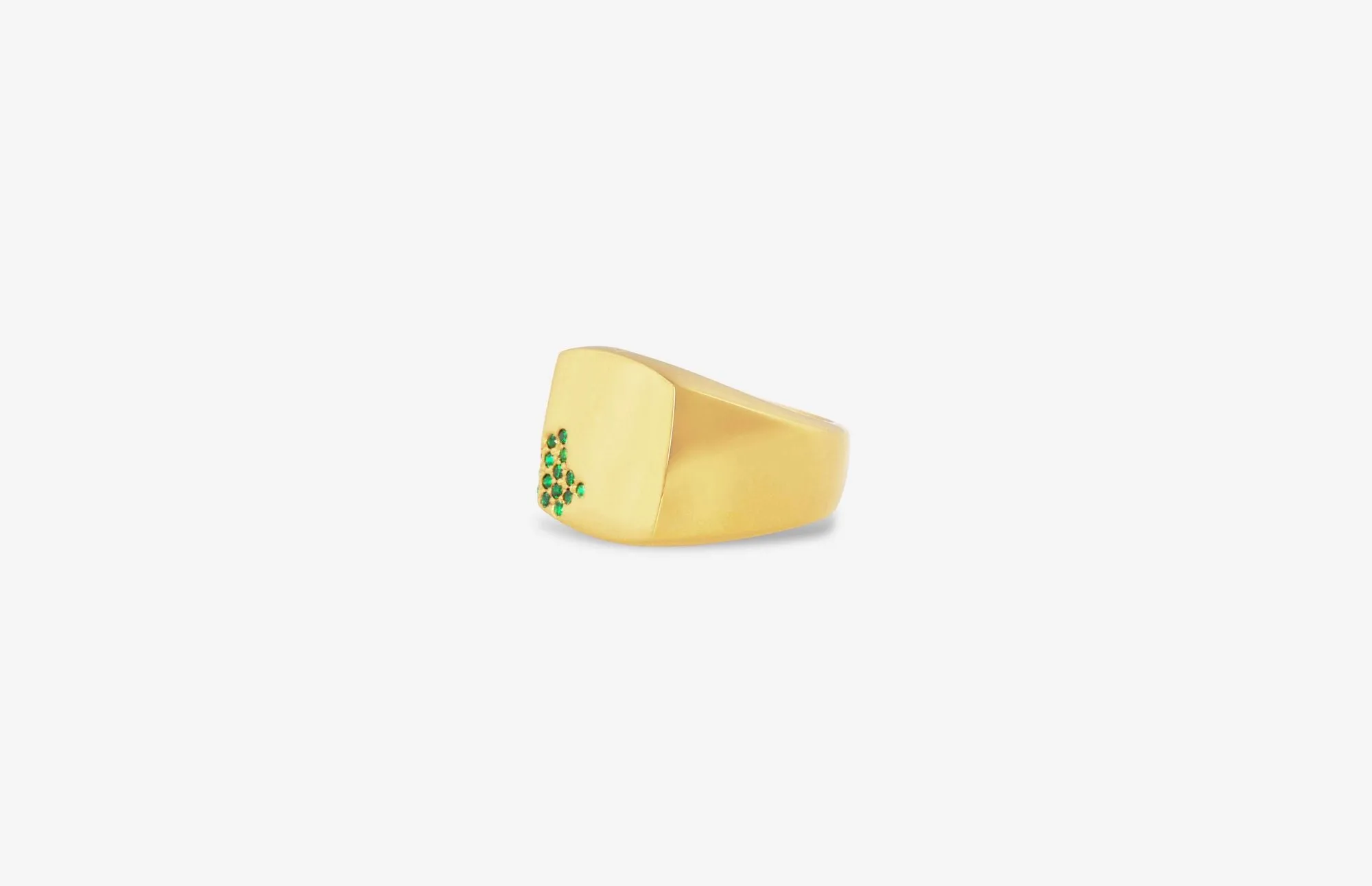 IX Otto 22K Gold Plated Ring w. Zirconia