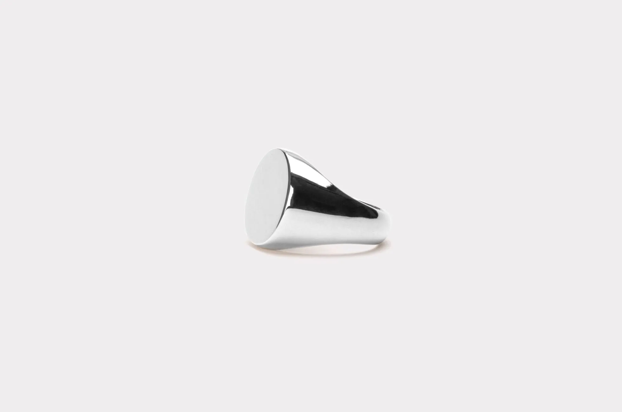 IX Oval Signet Silver Ring
