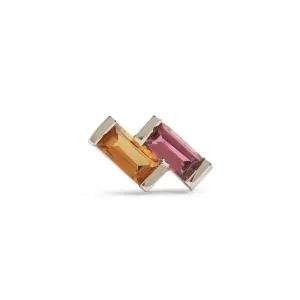 Juicy Double Gem Stud Earring (Single) Pieces of Eight
