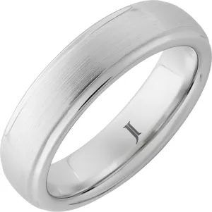 Karma - Serinium Domed Ring with Satin Center & Polished Recessed Edges