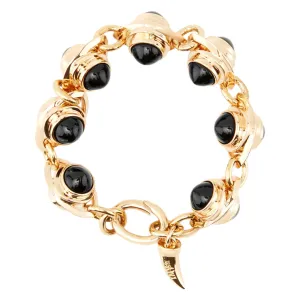 Lava black Gold Plated Bracelet